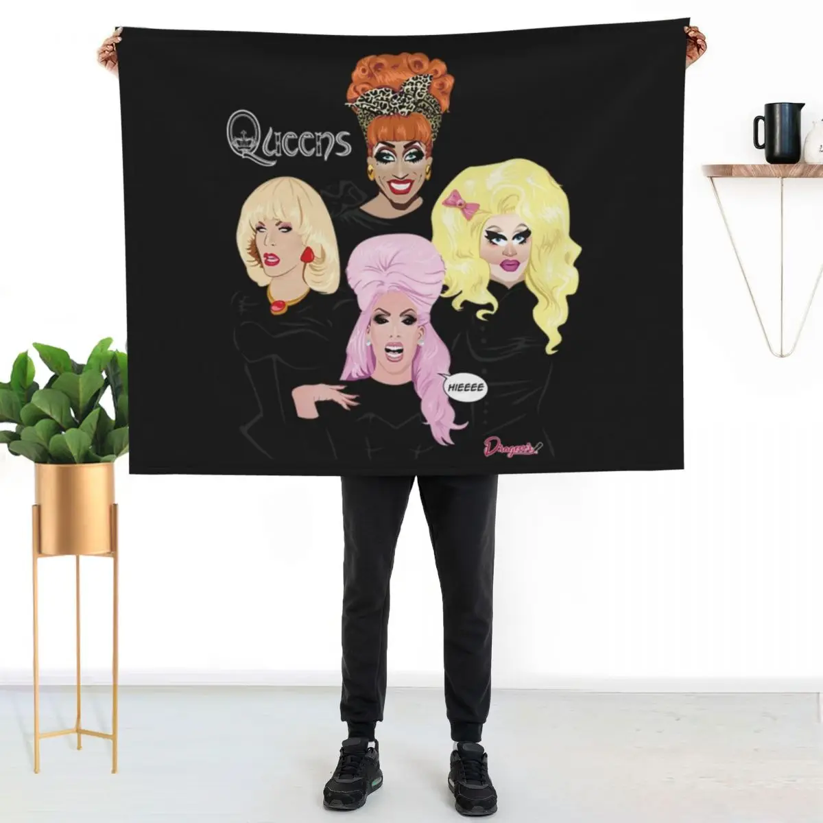 Rupauls Drag Race T-ShirtQueens from Drag Race Throw Blanket Plaid Decoratives heavy to sleep Winter beds Large Blankets