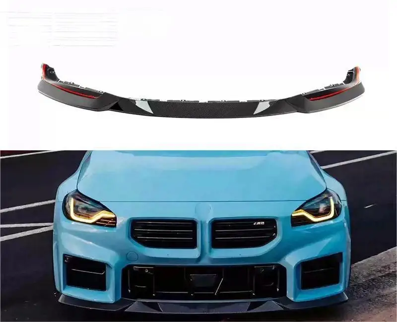 High Quality Wet Carbon Fiber Front Spoiler Front Bumper Lip Style Fits For BMW M2 M2C G87 2023