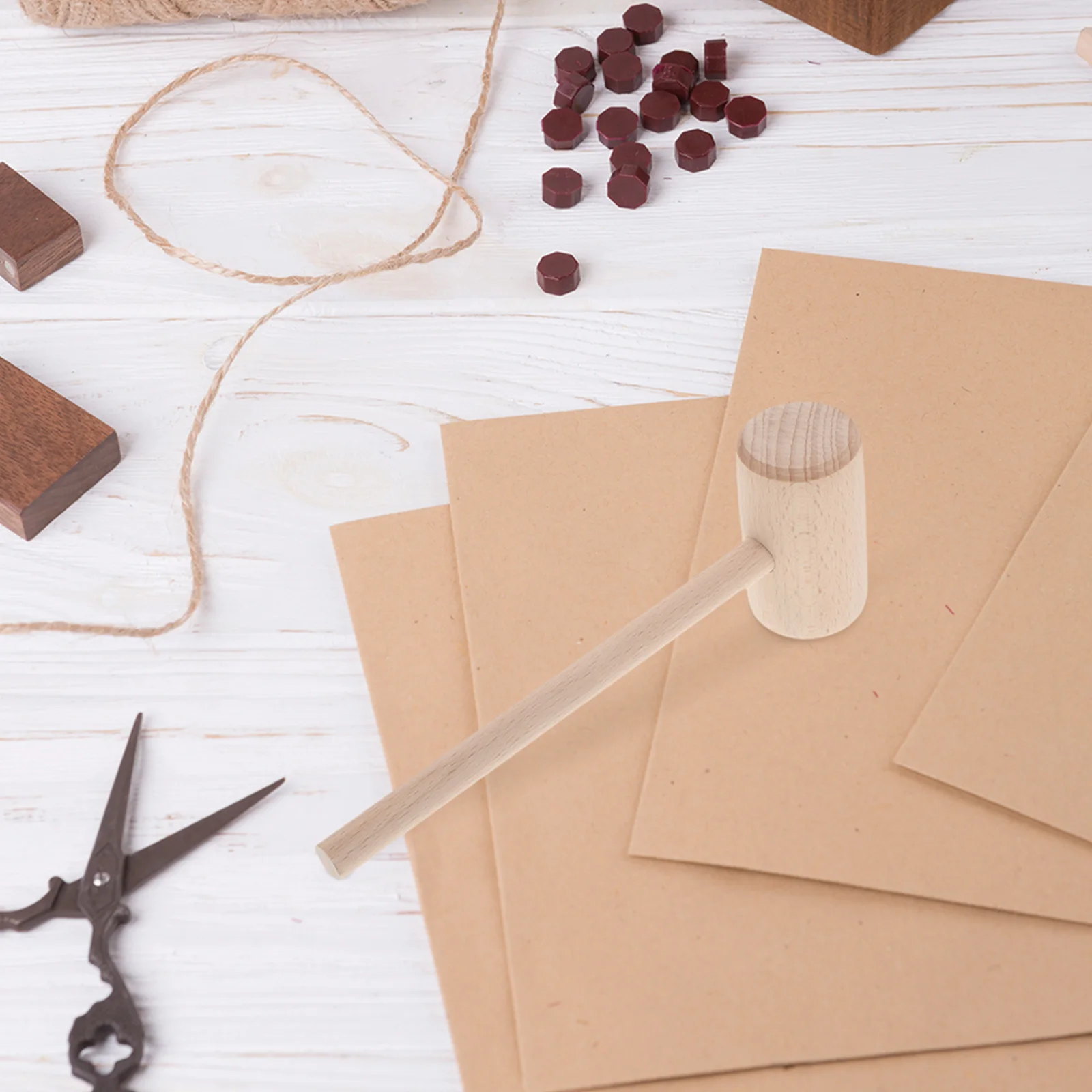 

Wooden Hammer DIY Crafts Hammer Natural Wood Mallet for Woodworking Carving Crafting Supplies Wooden Hammers