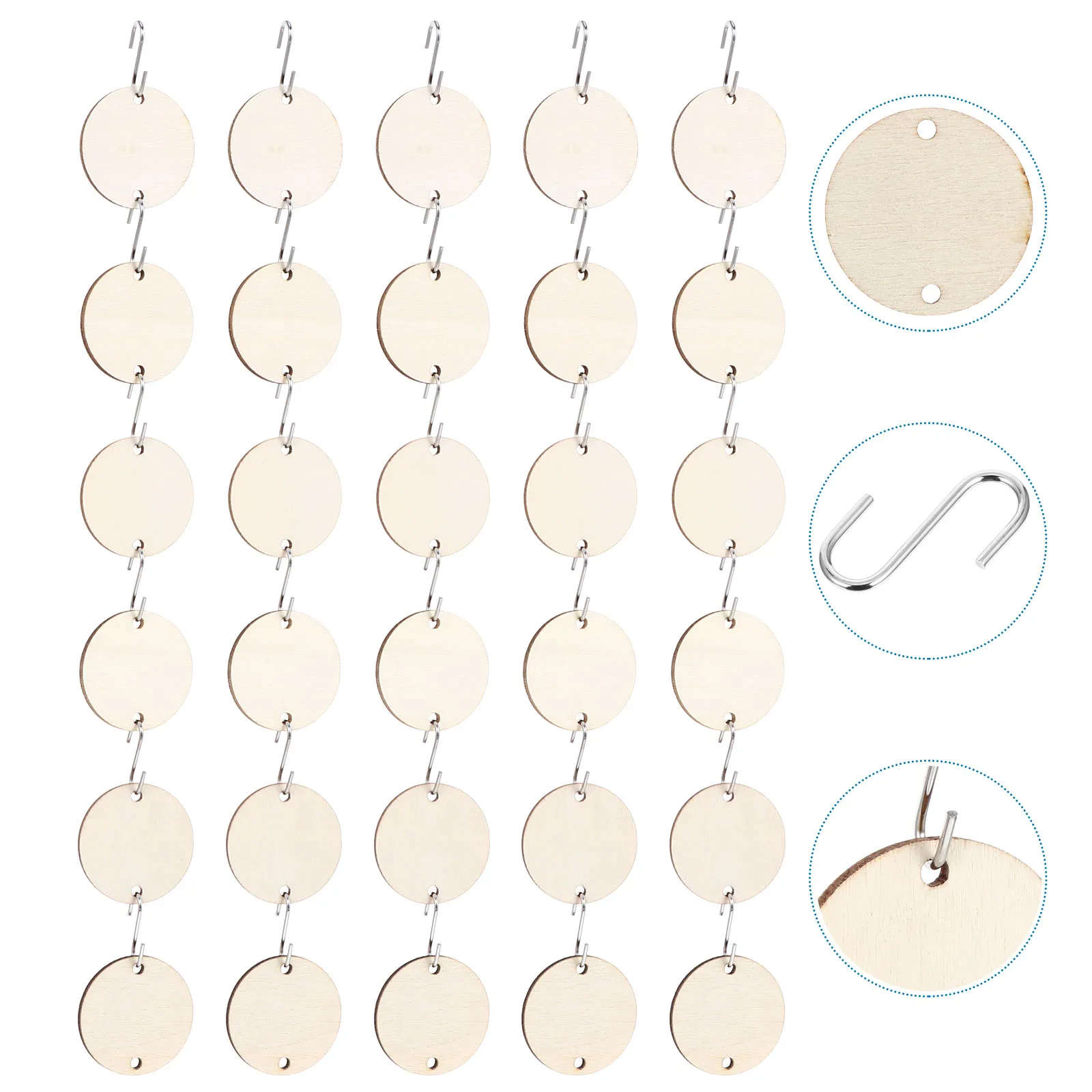 

DIY Wood Slices Hanging Decor Wooden Cutouts Craft Pendant Adornment Home Festive Hand Painting Photo Props Ornament Sewing
