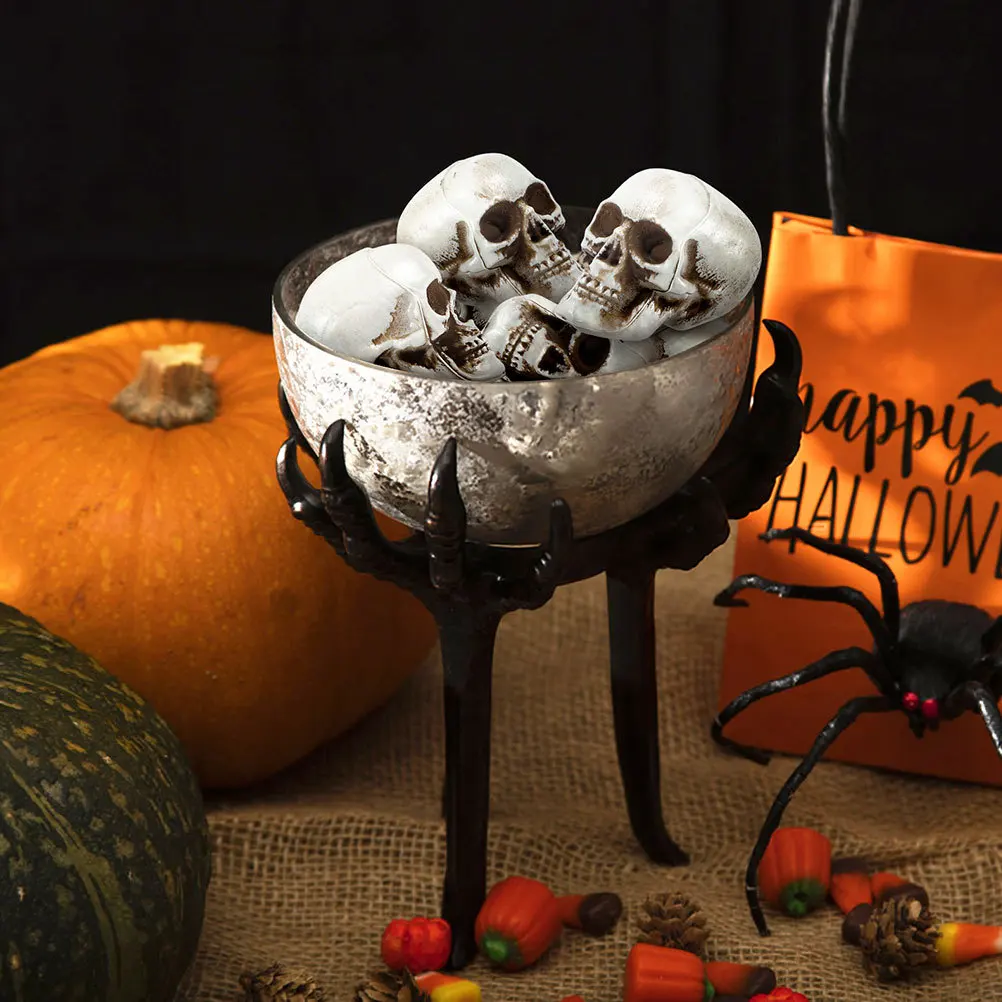 

10Pcs Fake Skulls Decor Portable Halloween Skulls Props Realistic Skull Party Accessories Haunted House Skull Ornament