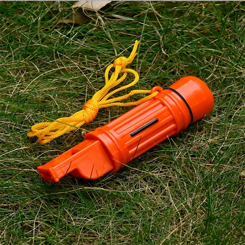 Многофункциональный свисток «пять в одном» на открытом воздухе, полевой спасательный свисток, полицейский свисток, тренировочный свисток для тренера, кремневый компас, уличные инструменты