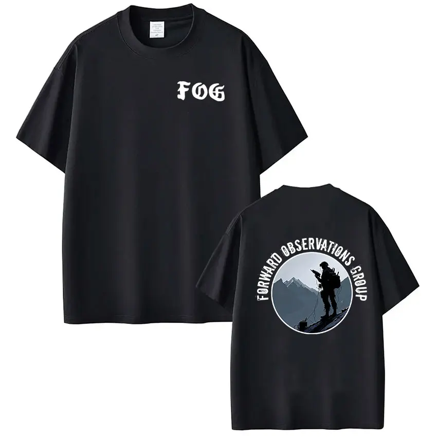 Forward Observations Group Military Tactics Skeleton T-shirts Fashion Casual Cotton T-shirt Men Women Gothic Short Sleeve Tshirt