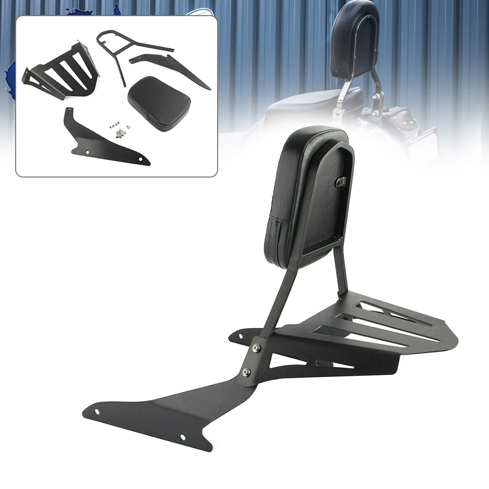 Motorcycle Backrest Sissy Bar Luggage Rack Cushion Pad For Suzuki Boulevard M109R M109R2 M109RZ Limited Edition Boss 2006-2020
