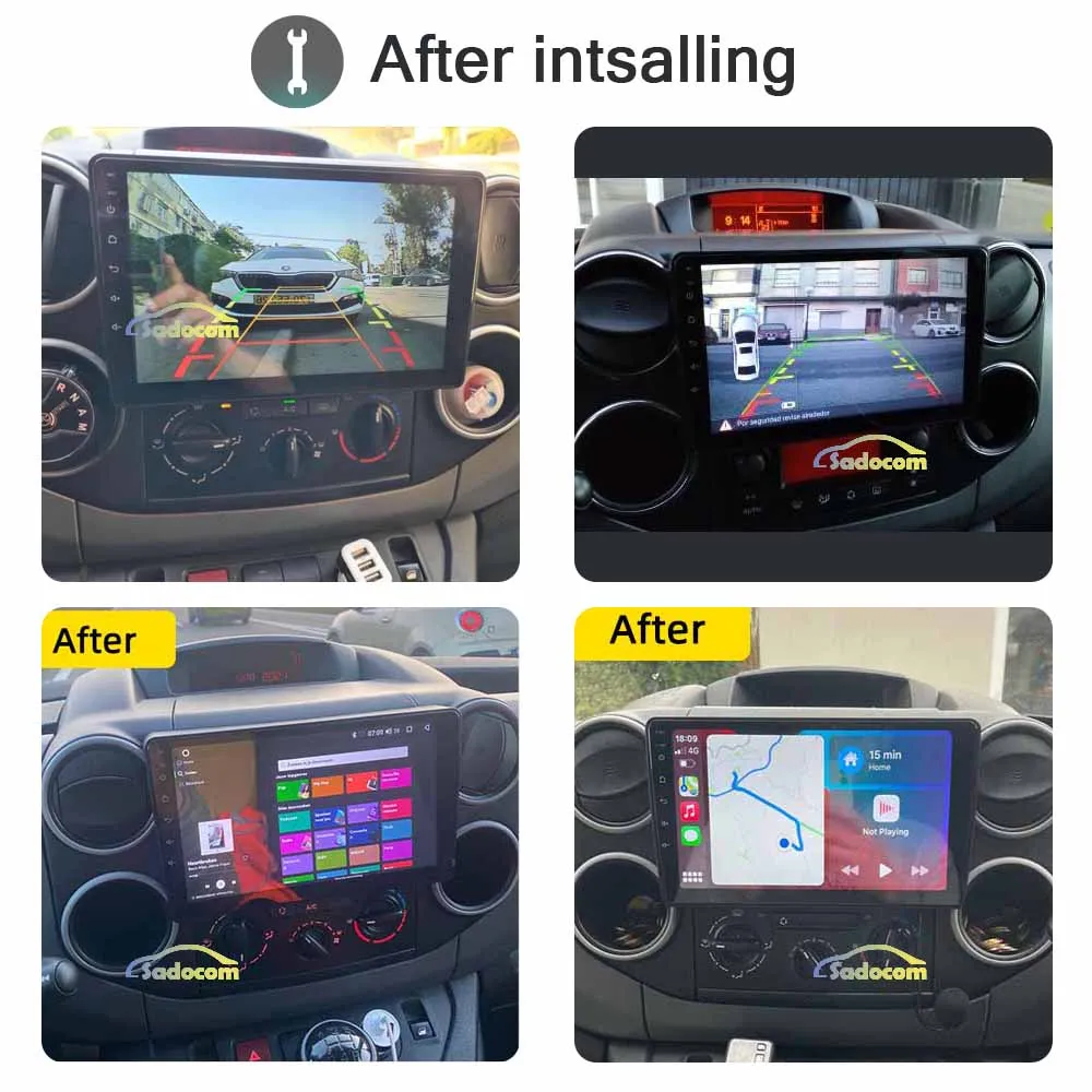 720P 360 Panoramic Carplay 6GB+128G Android 12.0 Car DVD Player GPS WIFI stereo 5.0 Radio For Citroen Berlingo 2 B9 2008 -2019