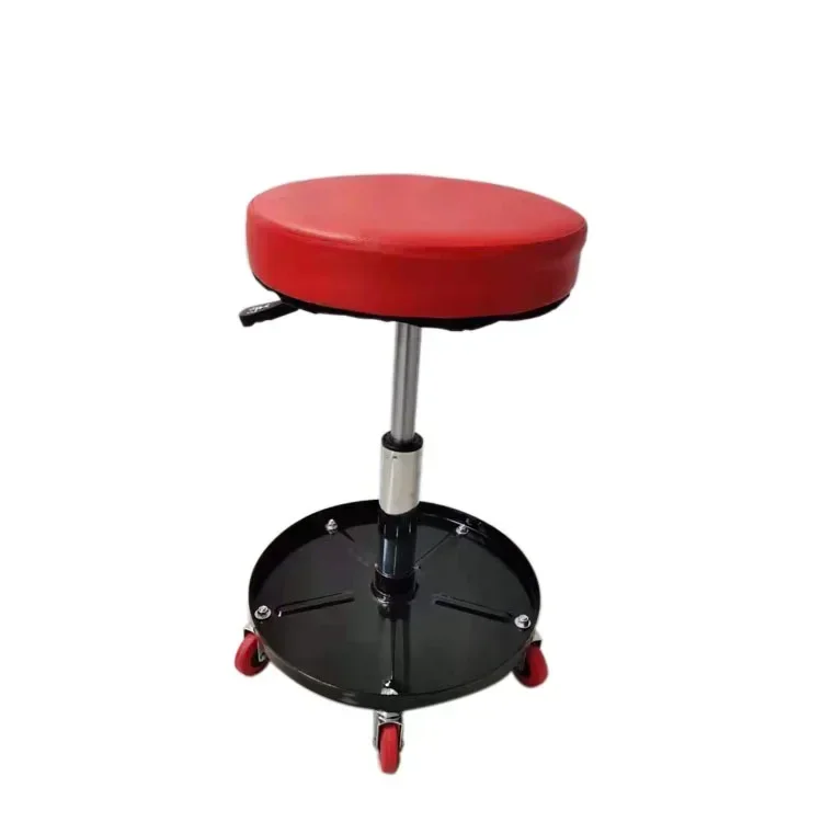 Round Repair Stool with Spring Lift with Tool Disc Repair Stool Multi-functional Auto Repair Auxiliary Equipment