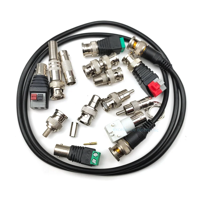 5PCS BNC to RCA Female Male Adapter Q9 CCTV Camera Security System Surveillance AV Video Adapter Cable BNC Connector