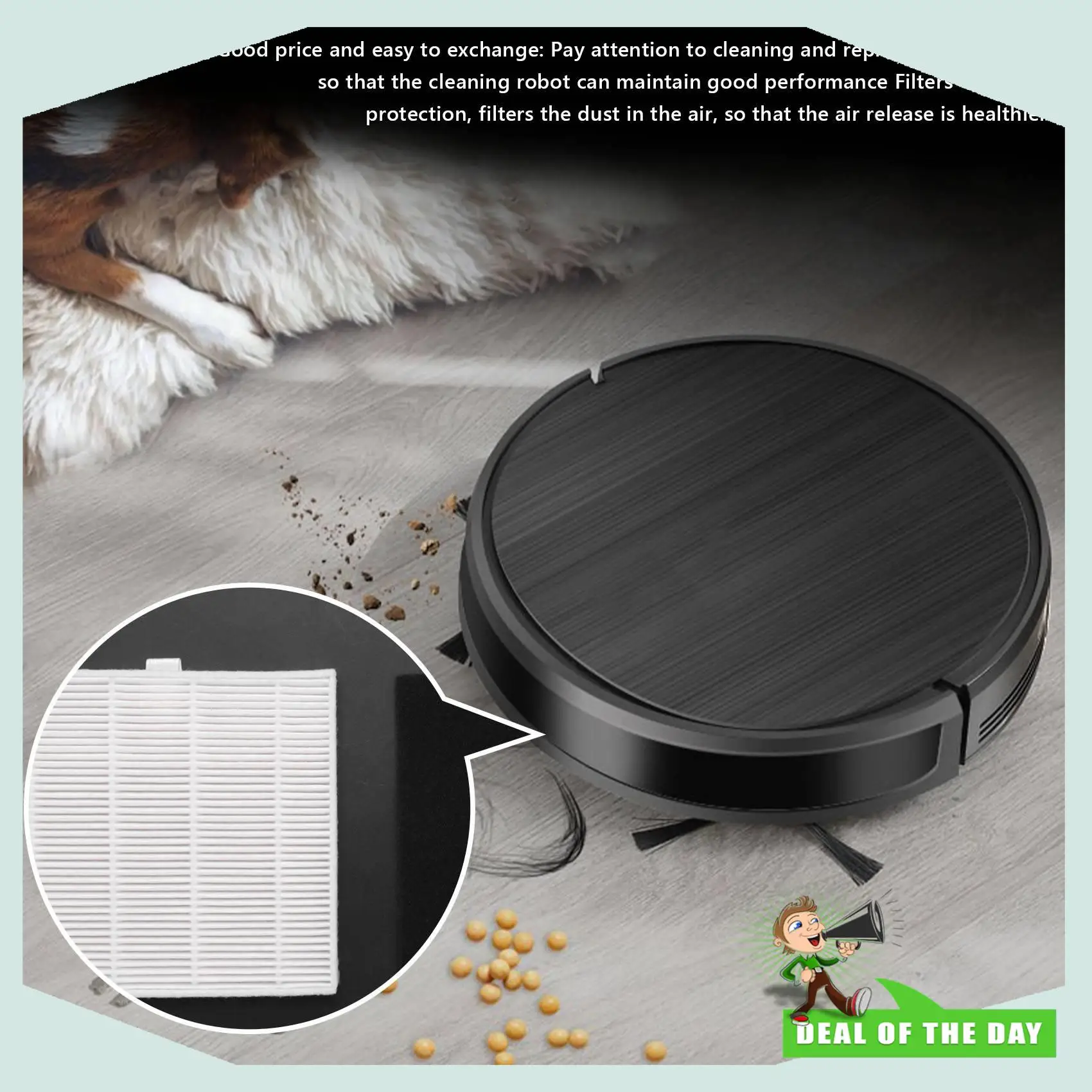 24-часовая доставка, 1 шт., сменные аксессуары для экрана фильтра для Ilife V8 V8S X750 X800 X785 V80, робот-подметальная машина (белый + черный)