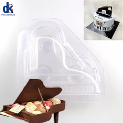 3D Transparent Piano Chocolate Mold Kitchen Baking Cake Decoration Mould Tools Diy Easy Release Cleaning Cake Candy Making Mold