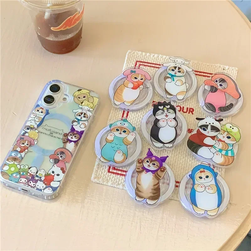 

INS Korea Cute Cartoon Character Cat Phone Griptok Mobile Phone Holder Magnetic Magsafe Case for IPhone 17 16 Samsung Bracket