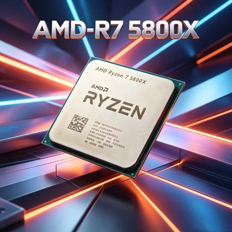 AMD Ryzen 7 5800X Unlocked Gaming CPU, 8C16T, 4.7GHz Boost, 32MB L3 Cache, AM4 DDR4, Loose Version Without Cooler