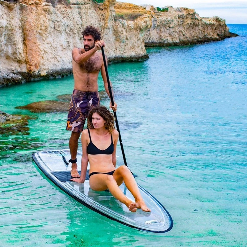 Outdoor Sports Water Transparent Boat Big Buoyancy PC Transparent Kayak Internet celebrity paddle board sup scenic spot special