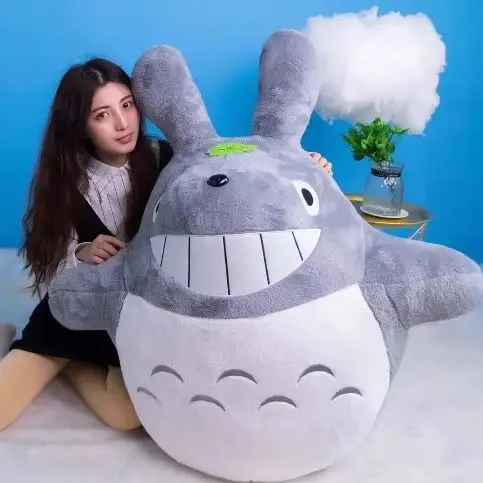 Pop My Neighbor Totoro Soft Plush Stuffed Toy Fluffy Plushie Lovely Animal Figure Comfort Companion Toy Home Desktop Decor Gift