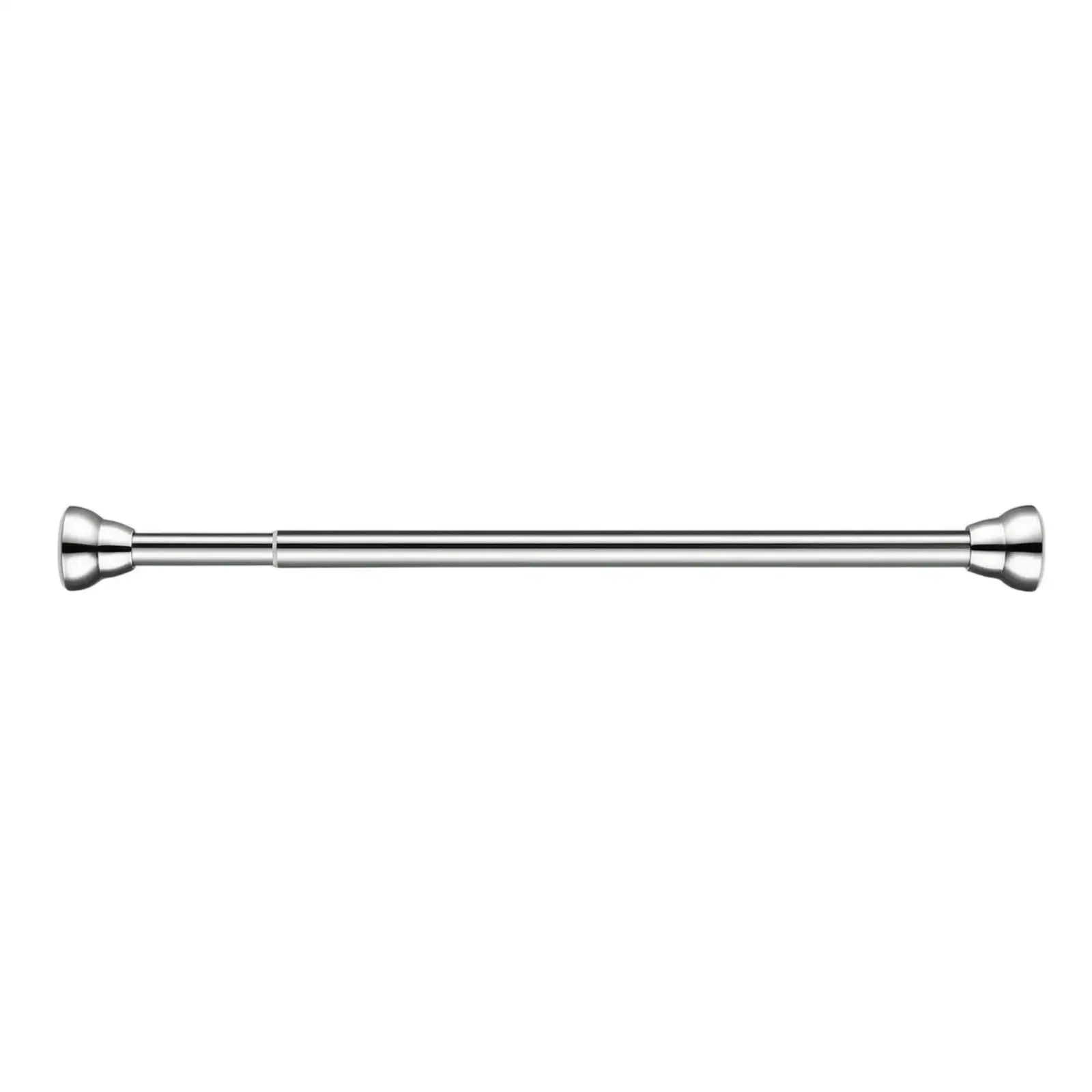 Stainless Steel Tension Curtain Rod No Drill Telescopic Adjustable Shower Rod for Bathroom Closet Extendable Spring Loaded