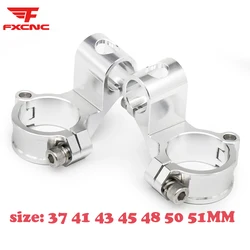 Motorcycle Rised Riser Clip on 37 41 43 45 48 50 51MM Adjustable Clip ons 7/8