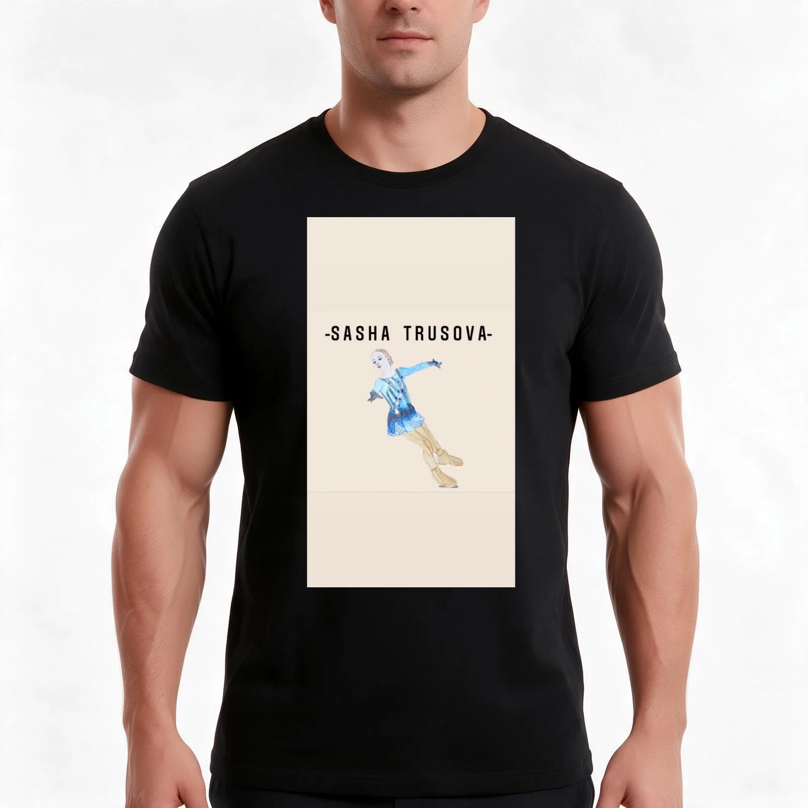 Sasha Trusova Design - Lovlies Arts and Designs T-Shirt, Summer Casual Cotton Tee, Oversized Streetwear Tops, Unisex Men Women
