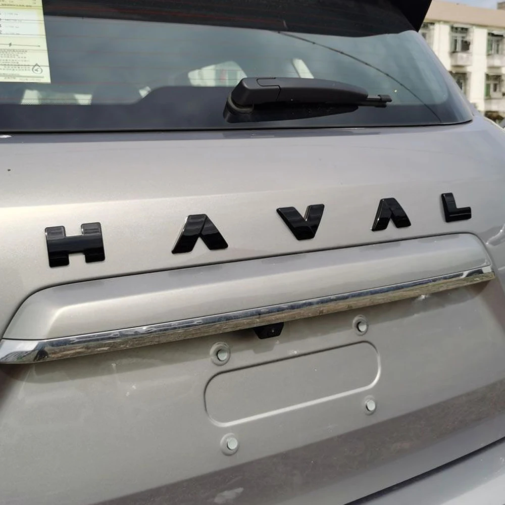 For Haval H5 2023 2024 2025 Haval Logo Accessories ABS Black Car Front Rear Grille Logo Steering Wheel Stickers rear Logo Emblem