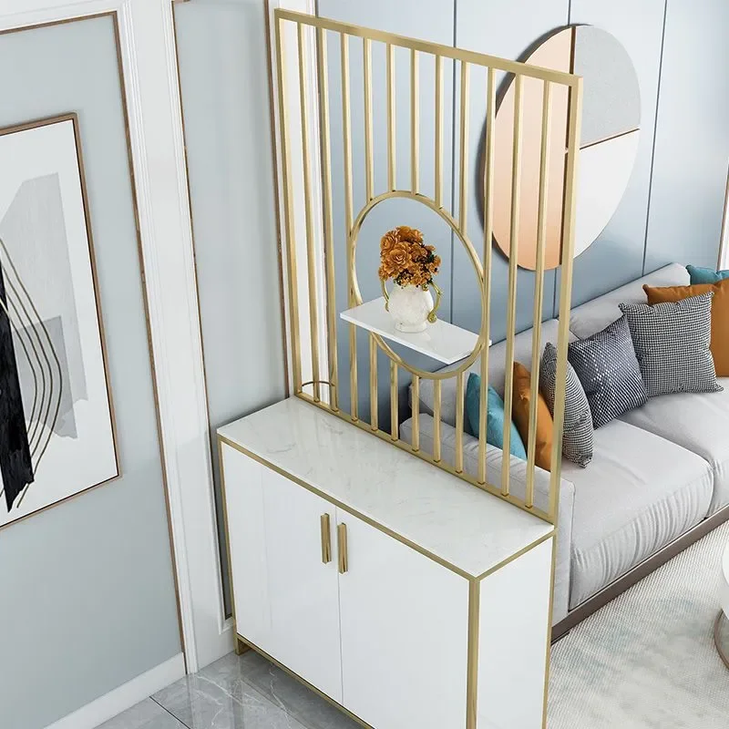 Modern Entrance Shoe Cabinet with Integrated Screen Living Room Partition Hallway Storage Unit Simple Home Decor Furniture