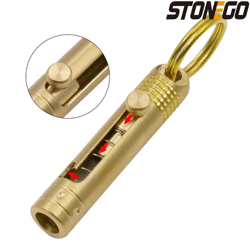 

Brass Mini Paper Knife Portable Outdoor Knife Art Knife Brass Handle Steel Blade Keychain Office School Art Supplies