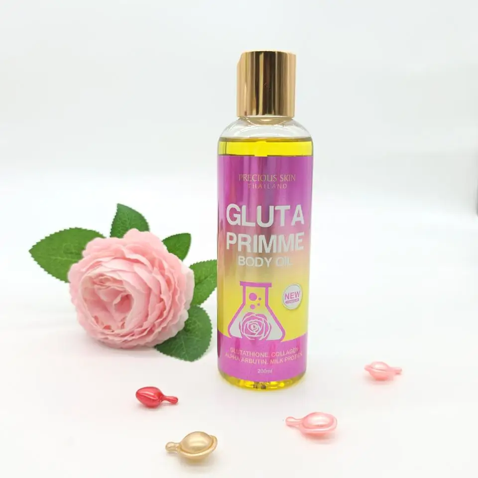 5D GLUTA Thailand Gluta Primme Essential Oil with Collagen Arbutin Milk Protien Whitening Brightening Nourishing Body Care Oil