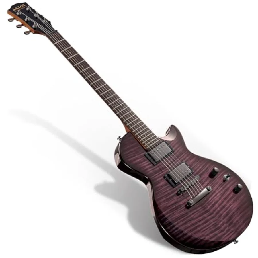 

24-Fret Electric Guitar Kit Single Cut LP Style Modern Playability with Coil-Split Humbucker Pickups Essential Accessories Incl