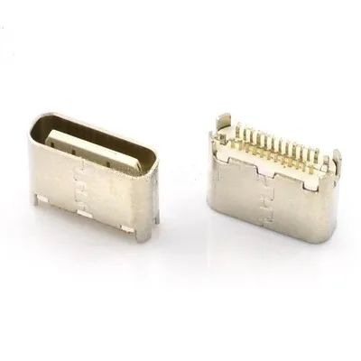 TYPE-C 3.1 Splint type USB female base ultra short body 24P front and back plug connector socket charging female head