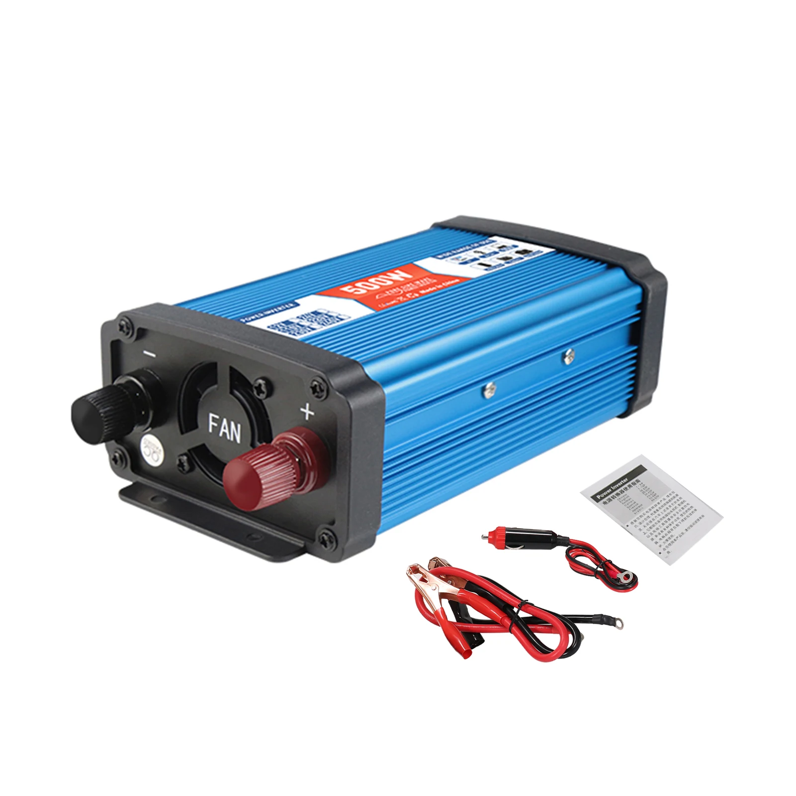 Solar Power Inverter Sine Wave Power Inverter 500W DC 12V to  AC 100V-120V Dual USB Port with Digital Display