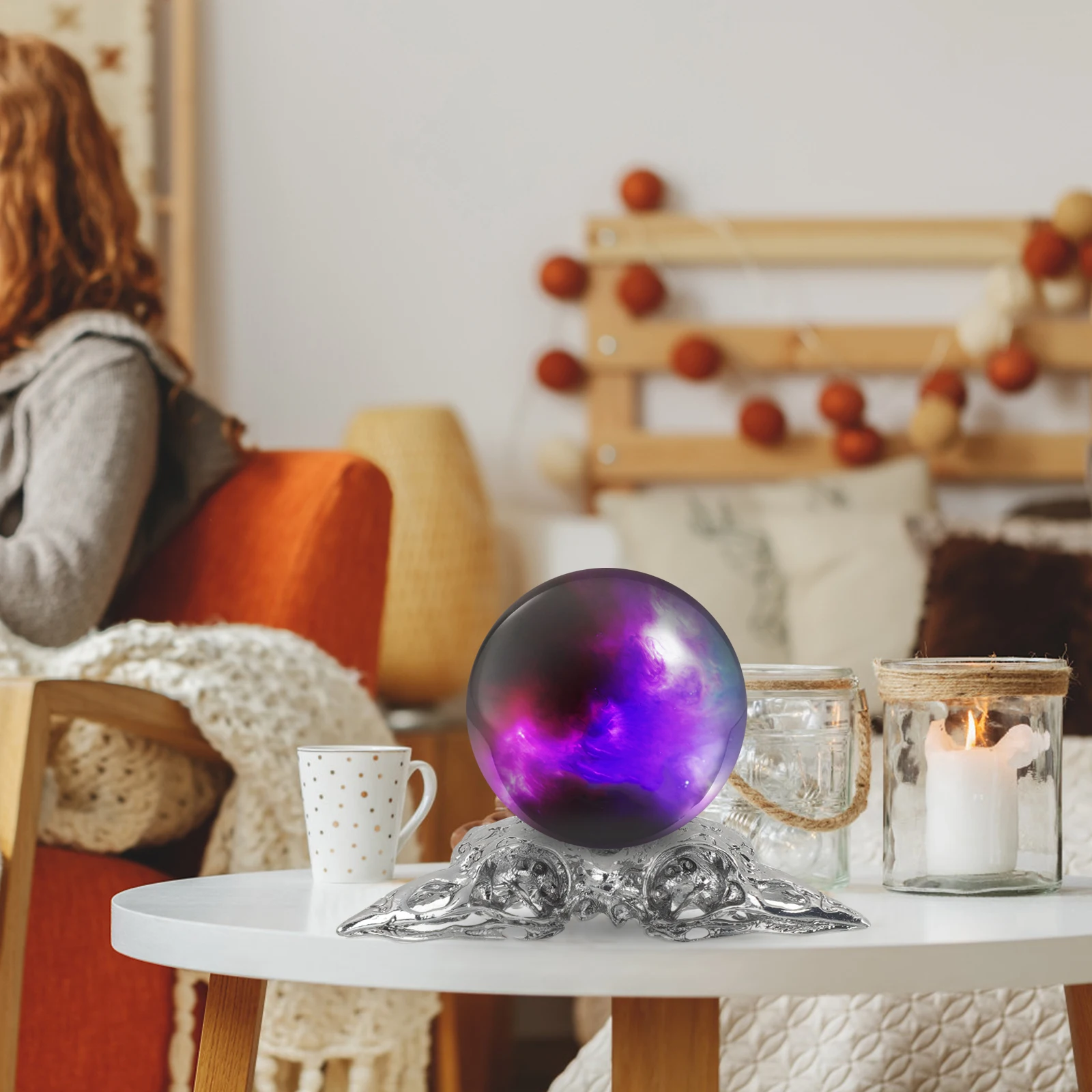 

Crystal Ball St Alloy Support for Display Desktop Pedestal Bracket Golf ball Holder Stylish Portable