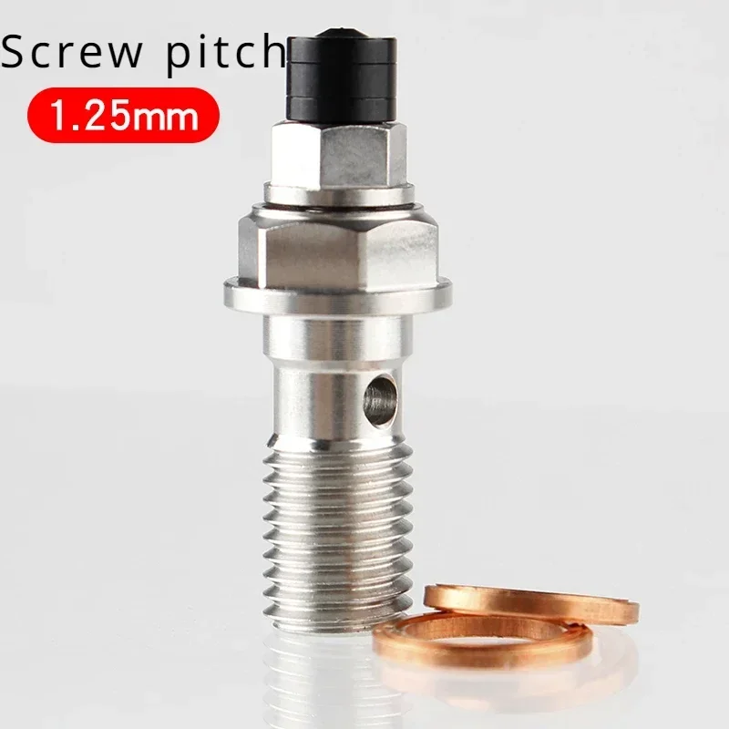 Brake Master Cylinder Brake Caliper 10mm M10 x 1.25mm M10 x 1.0mm Banjo Bolt Bleed Screw for Kawasaki Aluminium Alloy Banjo Bolt