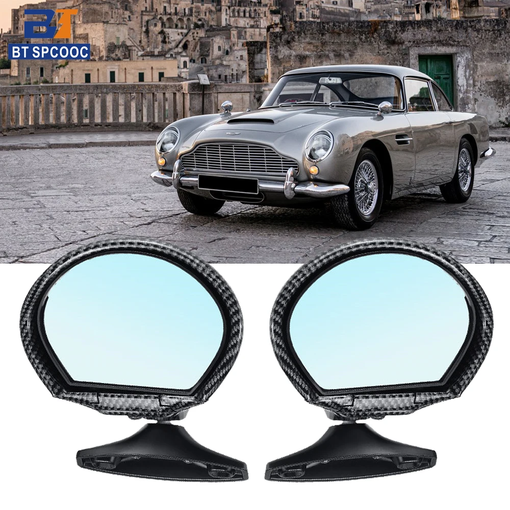 Car Door Wing Side View Mirror Universal Classic Retro Rearview Mirror European and American Style L+R 2 Pack