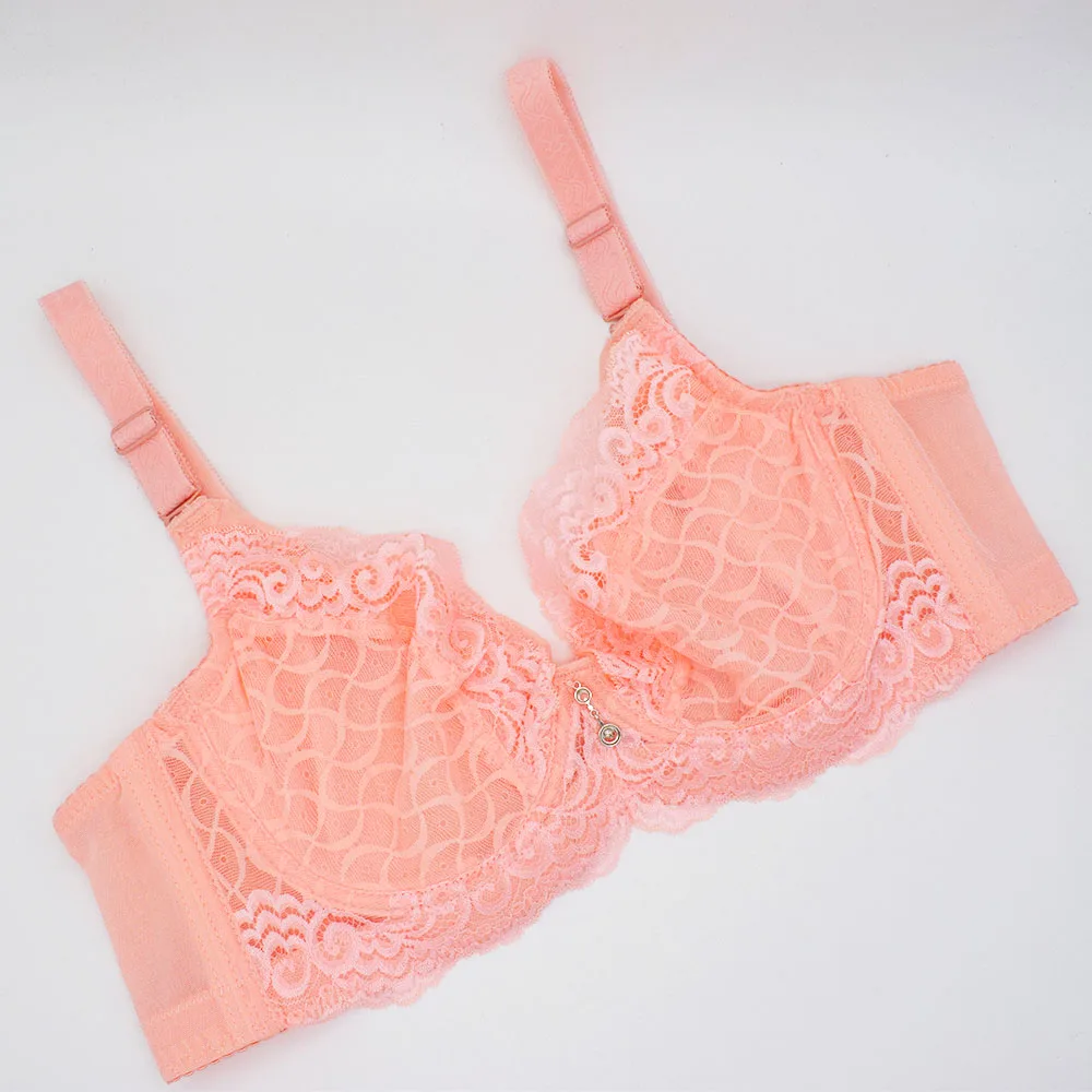 Floral Thin Lace Bras For Women Underwear Lingerie Tops Deep V Sexy Bra Big Plus Size Brassiere