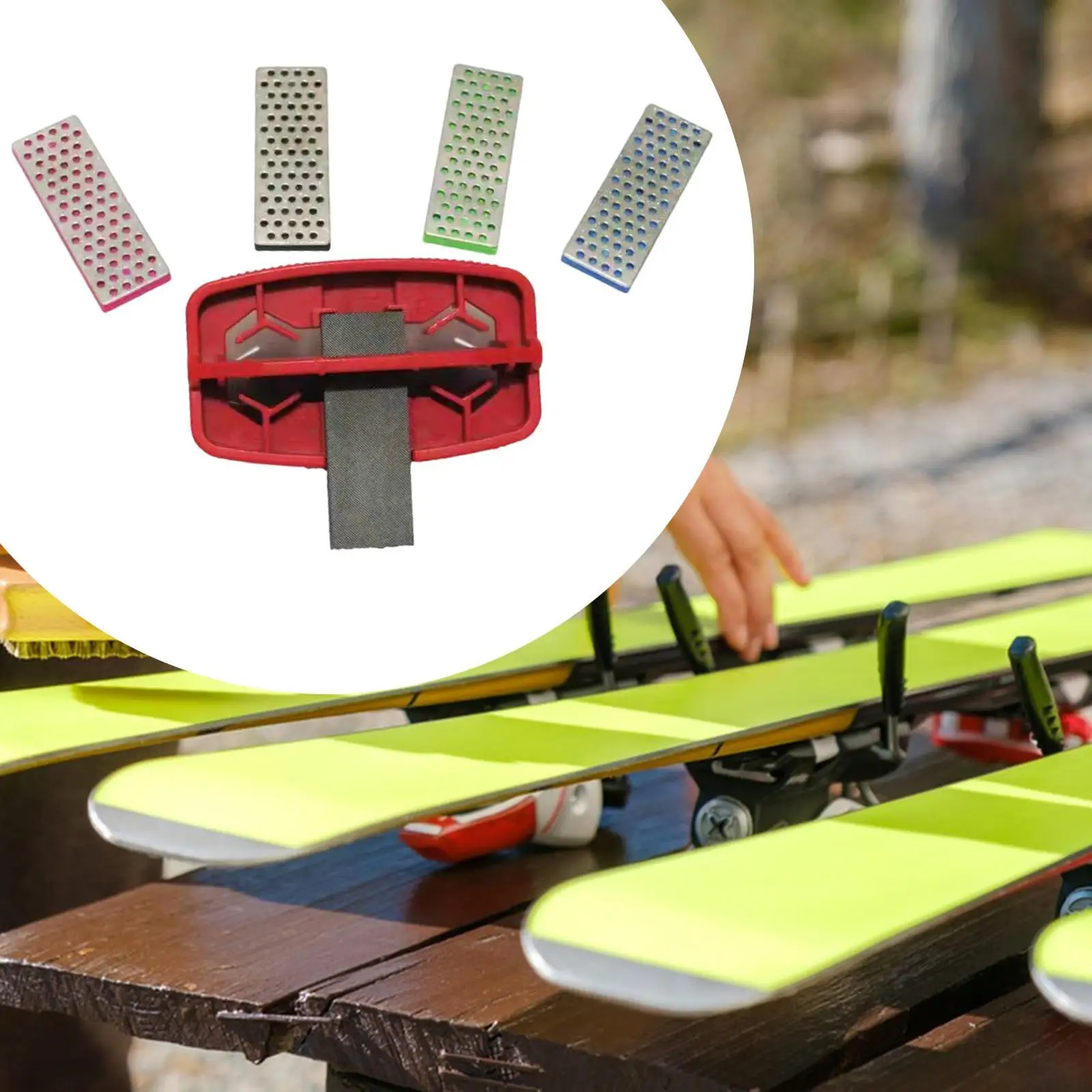 Snowboard Trimmer Tool with 4 Angle Settings for Ski Edge Tuning and Bottom Beveling