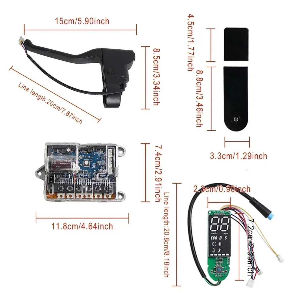 Für Xiaomi M365/Pro Elektroroller Motherboard Controller BT Geschwindigkeitsanzeige mit Bremshebel Gas vorne und hinten Lichter Set – Detail 11