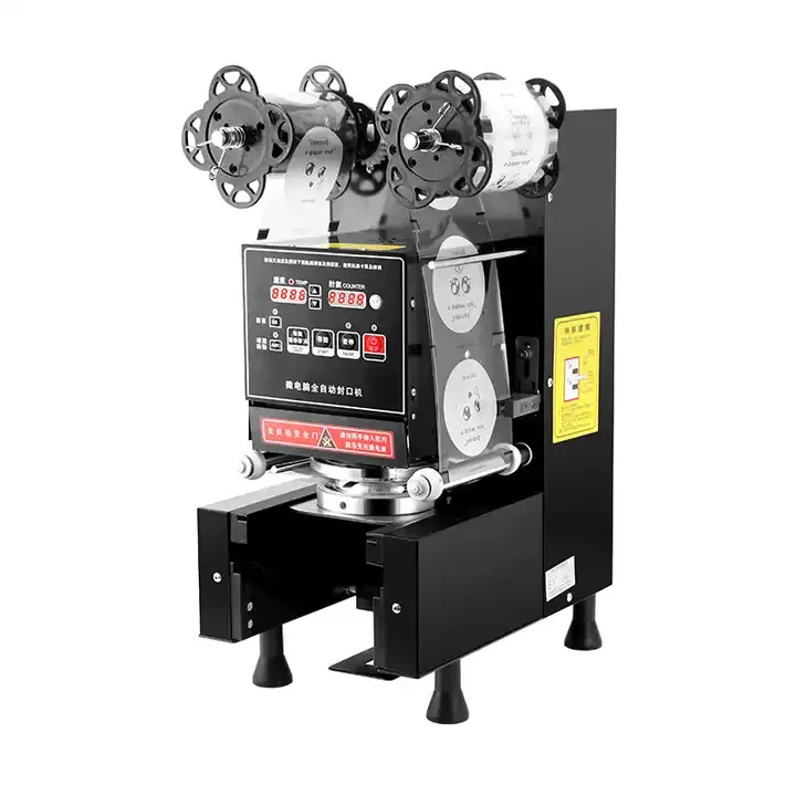 

Высокоскоростной пузырьковый чай, полностью автоматическая машина для запечатывания чашек/настольные упаковщики/упаковщик пластиковых стаканчиков