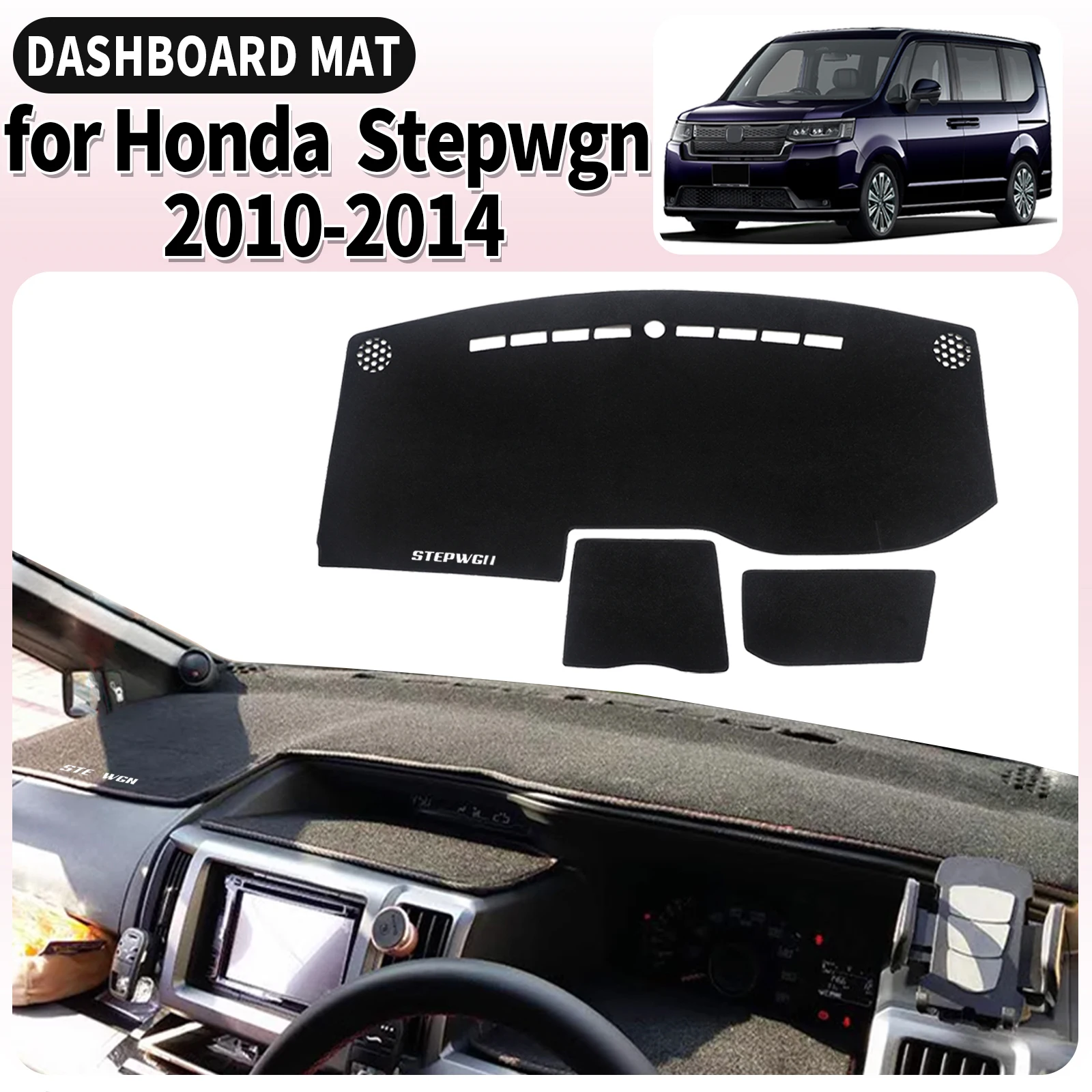 

fit for Honda Stepwgn Step Wagon G4 2010-2014 RHD Car Dashmat Dashboard Cover Pad Accessories DashMat Sunshade Protective Carpet