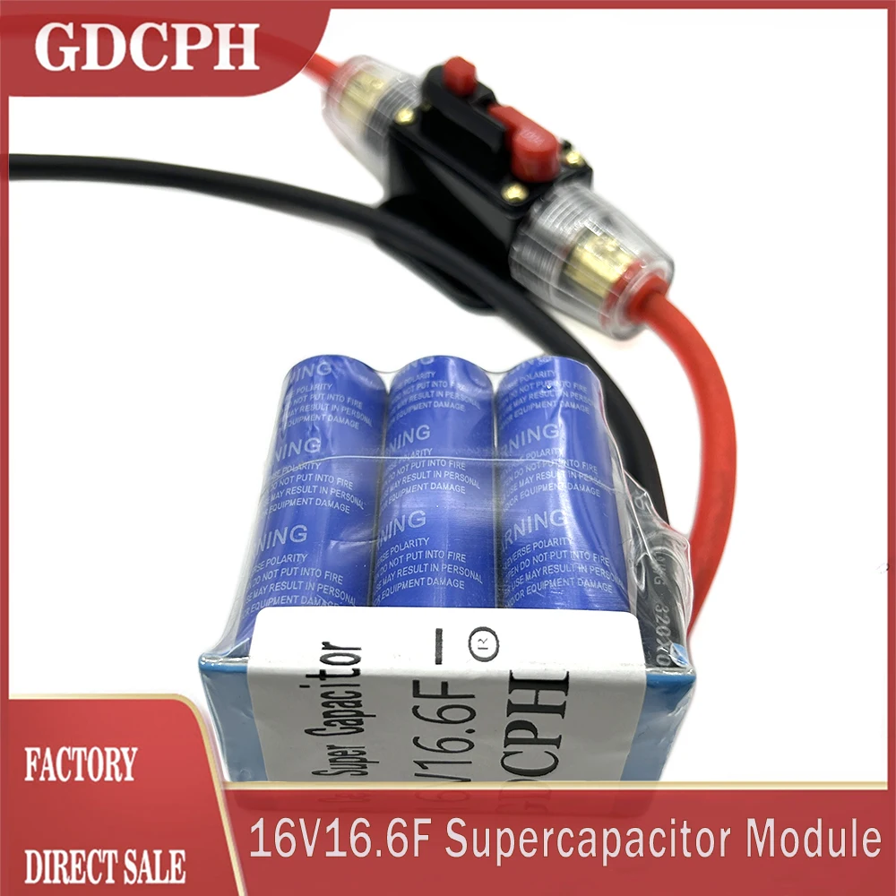 

GDCPH 16V20F Heat-Shrinkle Supercapacitor Automotive Rectifier Module 2.7V100F 120F Super Capacitor Lifting Power 16.6F