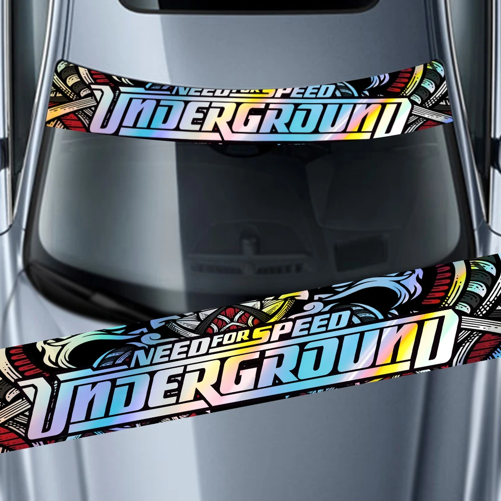 NEED FOR SPEED UNDERGROUND Car Front Windshield Waterproof Scratch Decal Personalized Creative Laser Stickers DIY Styling Decal