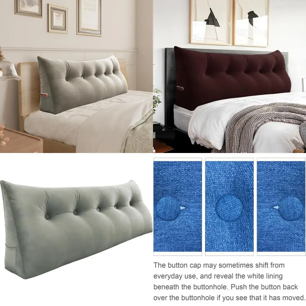 

3-in-1 Large Headboard Pillow - Wedge Reading Support, Daybed Cushion, Positioning Aid for Comfortable Rest