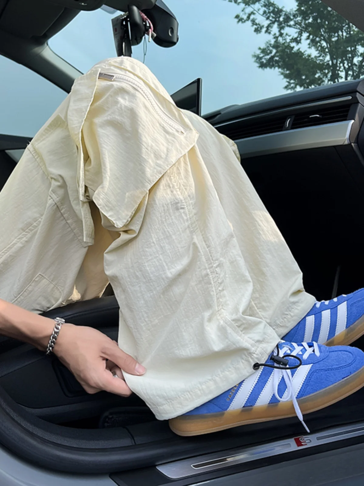 

Мужские летние брюки из хаки-нейлона с эффектом ледяного шелка, быстросохнущие, для активного отдыха, альпинизма и повседневной носки, модные, в стиле милитари