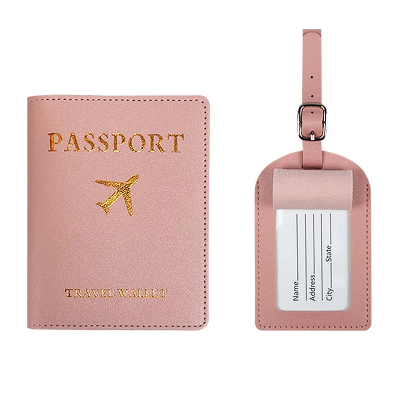 Colorful Pu Leather Women Men Luggage Tags with Name ID Cards  Suitcase Tags for Baggage Luggage Travel Bags