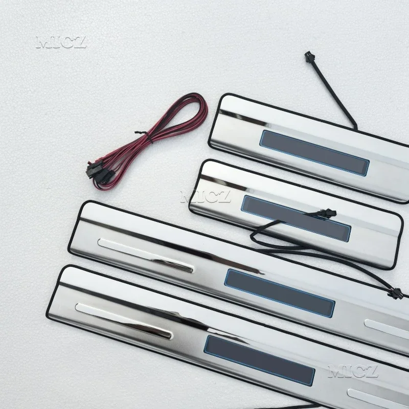 

Для Volkswagen Touareg светодиодный светильник из нержавеющей стали 2011-2018, Стайлинг автомобиля, высококачественная накладка на порог автомобиля, наружная накладка на порог