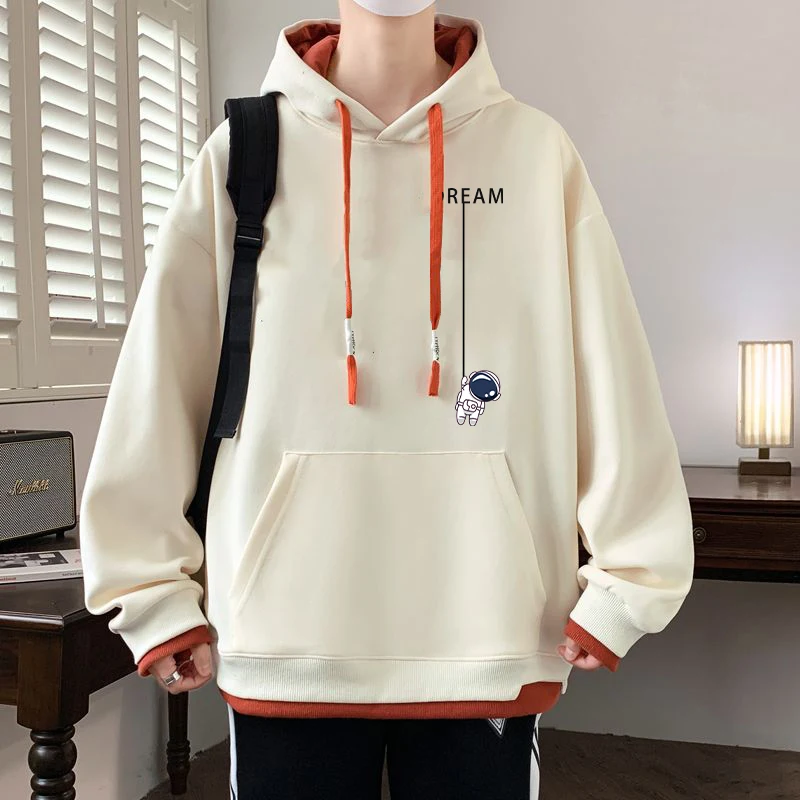 

Collaboration Edition Winter Versatile Loose Fit Hoodie for Men Creative Print Casual Sweatirt Trendy Brand Haome