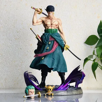 One Piece Zoro Roronoa Figura Anime, Tamanho Grande, PVC Action Figurine, Decoração Da Coleção, Home Decor, Modelo Boneca, Brinquedos De Presente, 37cm, Gk