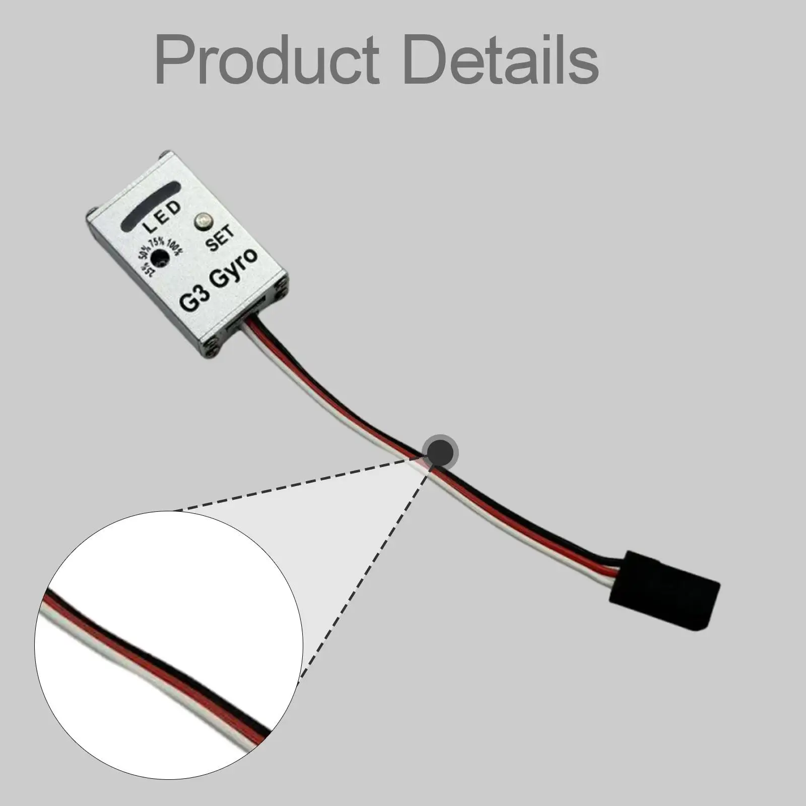 لعبة جيروسكوب سيارة عالية الأداء مدمجة وسهلة التركيب لملحقات شاحنة RC بمقياس Tamiya 1 14