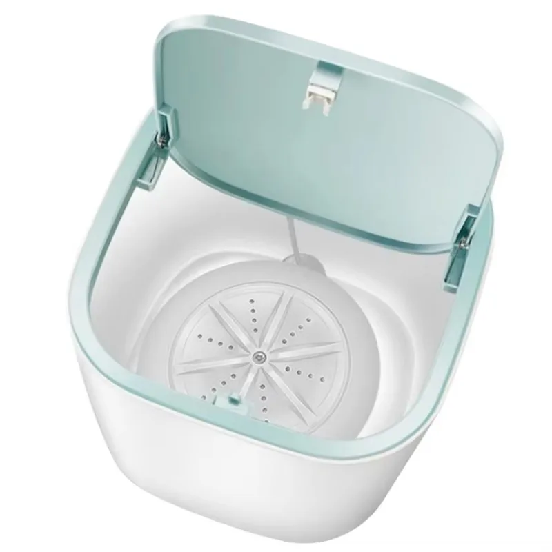 Electric Mini Plastic Washing Machine Laundry Barrel Underwear Socks Portable Personal Rotating Ultrasonic Turbine Washer