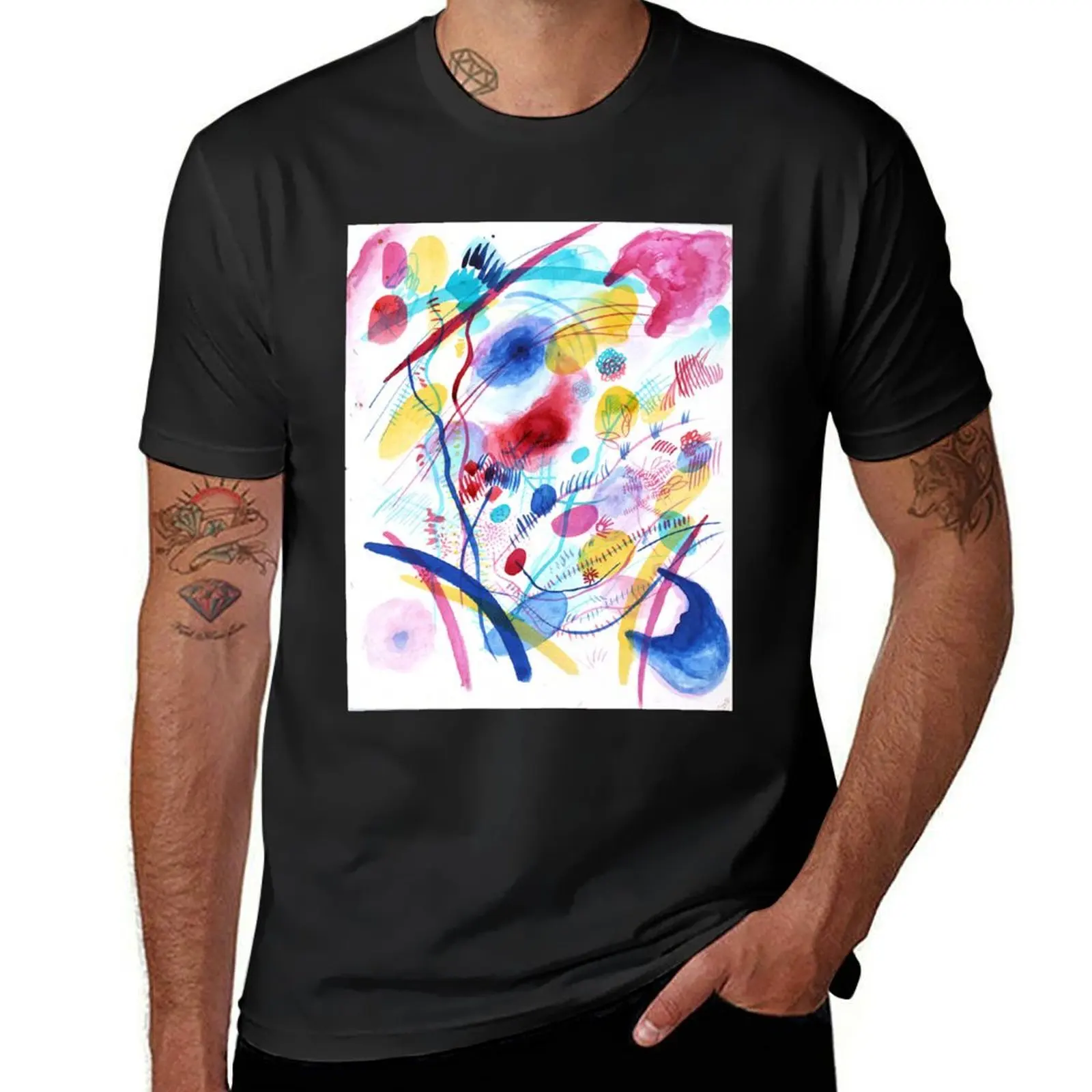 Wassily Kandinsky Composition in red, blue, green and yellow (1913) Wassily Kandinsky abstract art T-Shirt