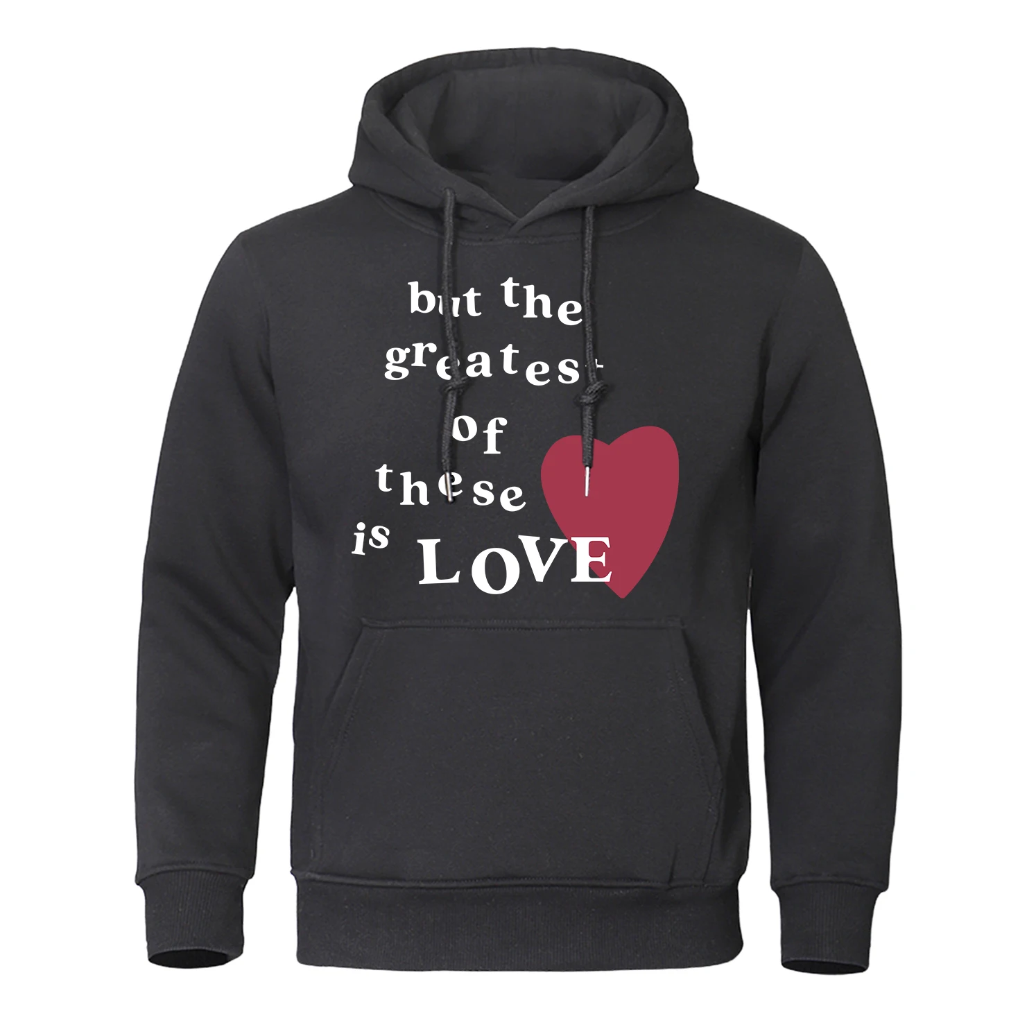 

But The Greatest Of These Is Love Printing Hoodie Men Oversize Loose Hoody Fashion Casual Streetwear Pullover Fleece Sweatshirt