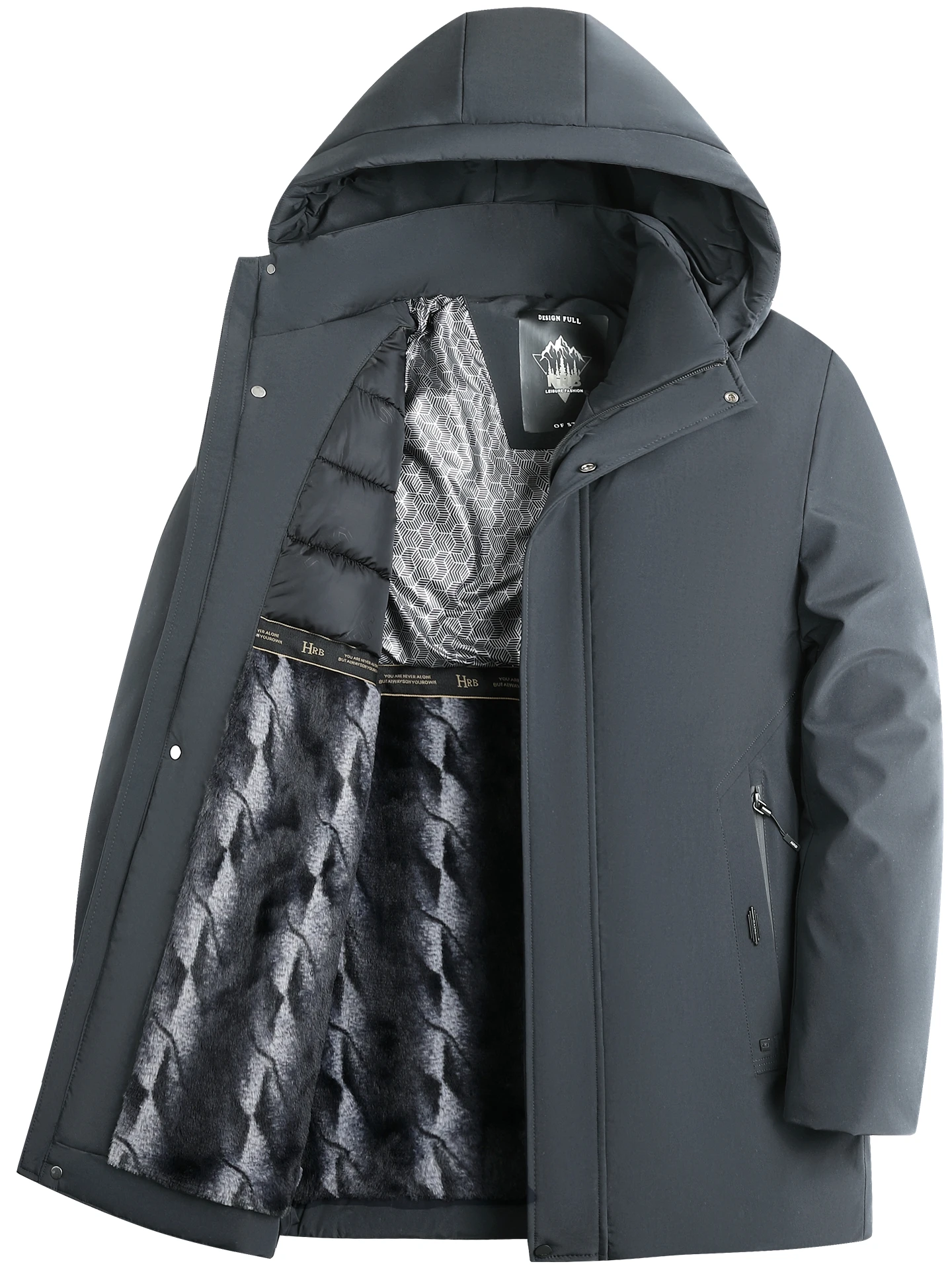 

Мужская зимняя хлопковая куртка с утепленной флисовой подкладкой, теплая повседневная куртка с длинными рукавами, на молнии, в модном городском стиле