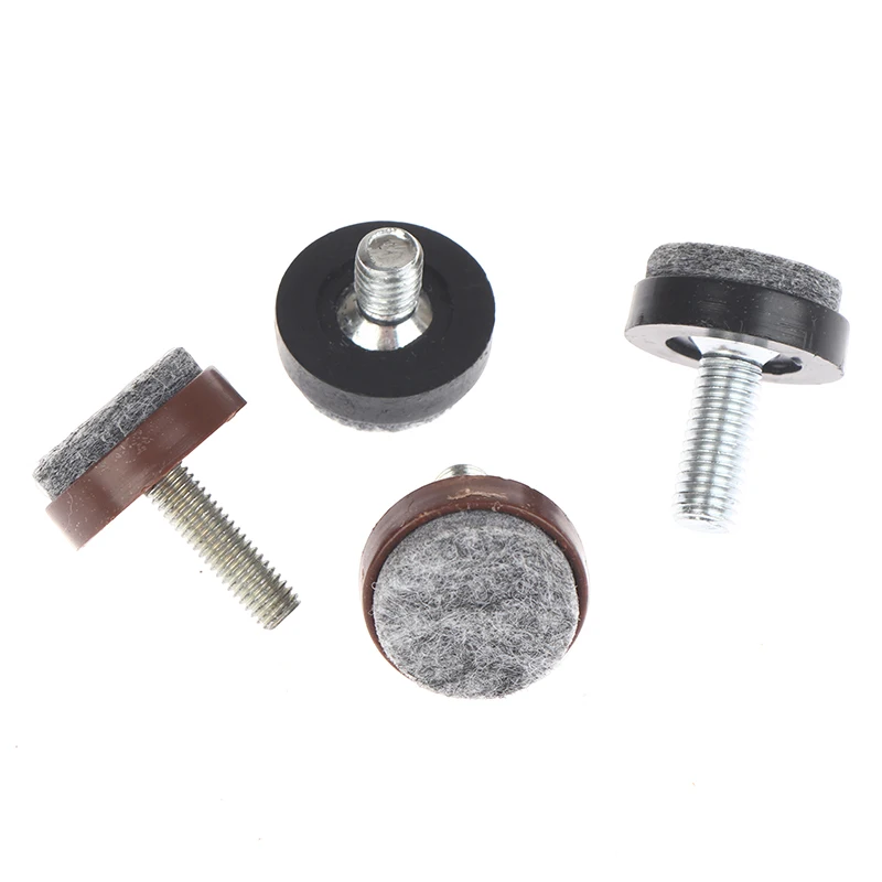 Mute Felt Adjustable Round Furniture Leg Screws Anti-Slip M6 M8 Table Chair Cabinet Balance Feet Pads Hardware Accessories