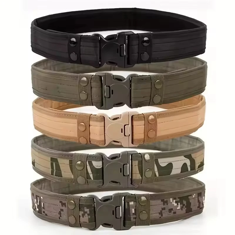 Men's Belt Outdoor Tactical Belt Oxford Cloth Belt Mountaineering Belt Nylon Wide Waist Belt Work Belt Neutral Belts